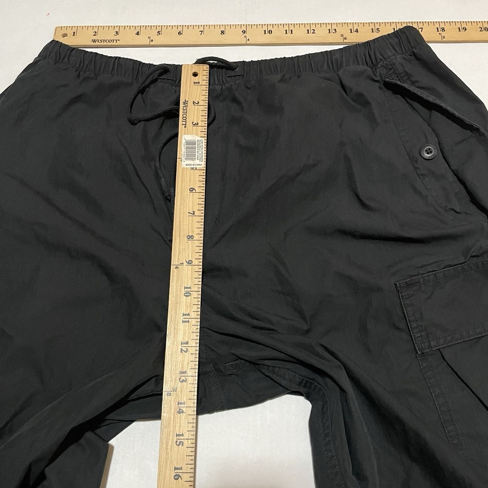 TNA Aritzia Parachute Pants Women's XL Baggy Black Track Windbreaker Joggers - Picture 3 of 7
